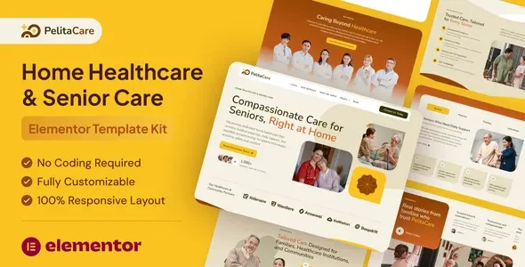PelitaCare - Home Healthcare & Senior Care Elementor Template Kit