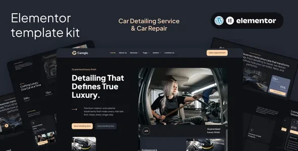 Careglo - Car Detailing Service & Car Repair Elementor Template Kit