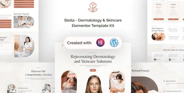 Stella - Dermatology & Skincare Elementor Template Kit