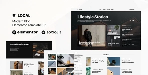 Local - Modern Blog & Magazine Elementor Template Kit