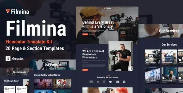 Filmina - Filmmakers & Videographer Elementor Template Kit