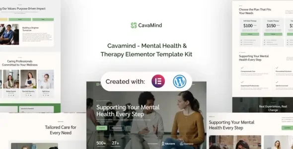 Cavamind - Mental Health & Therapy Elementor Template Kit