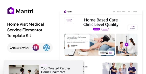 Mantri - Home Visit Medical Service Elementor Template Kit