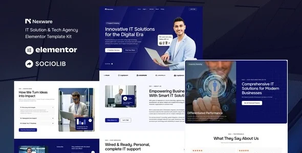 Nexware - IT Solution & Tech Agency Elementor Template Kit