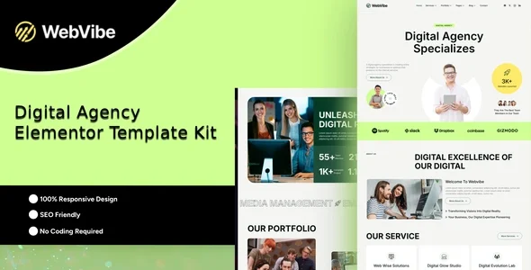 Webvibe - Digital Agency Elementor Template Kit