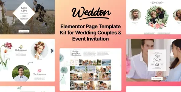 Weddon - Wedding Event Invitation Elementor Template Kit